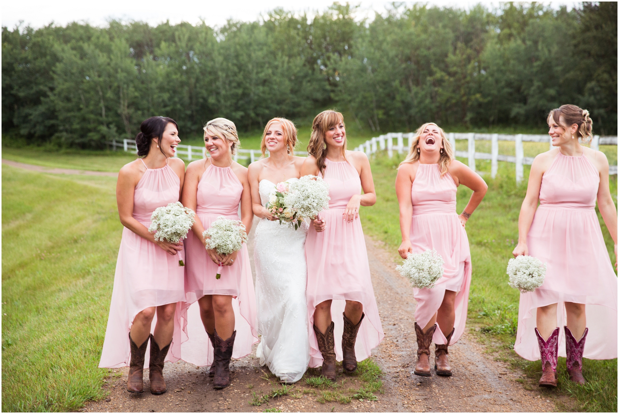 blush bridesmaids dresses