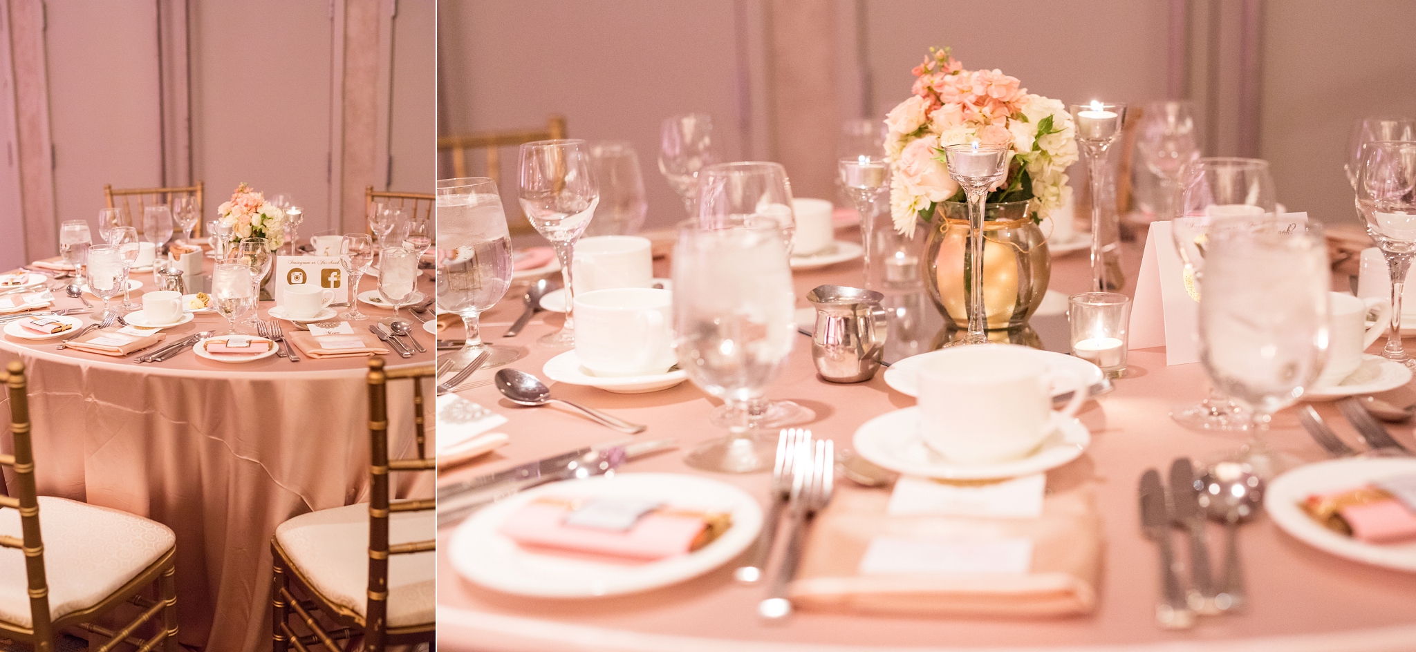 matrix hotel edmonton wedding photos blush and gold wedding decor chiavari chairs