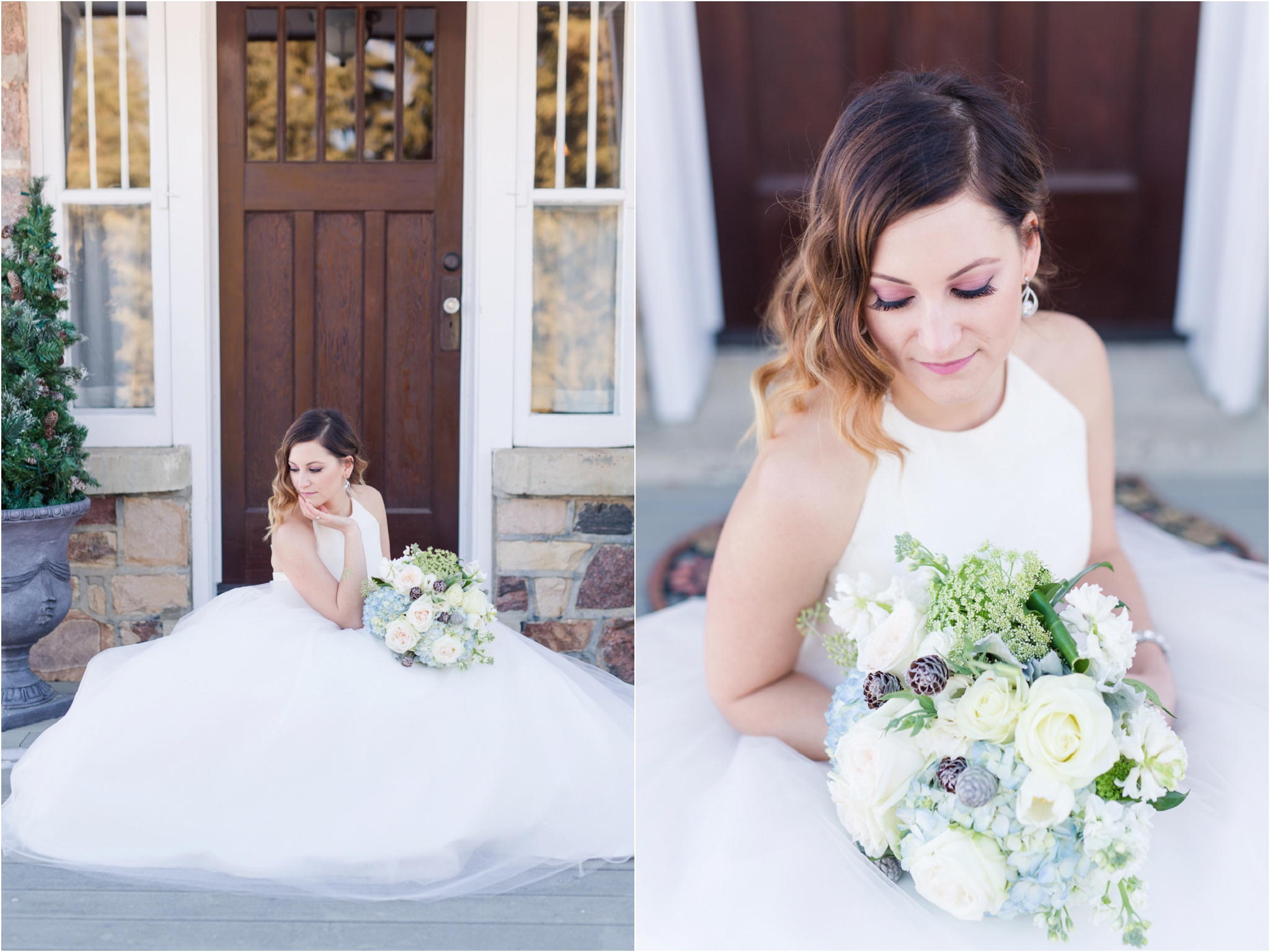 winter styled bridal shoot nc photography the old stone house