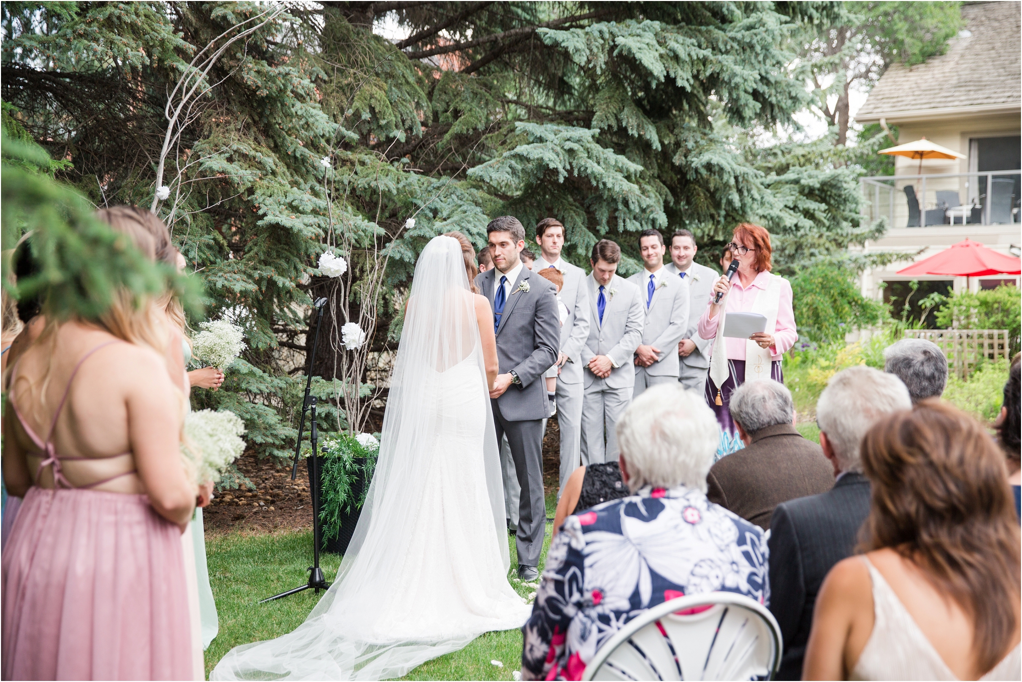 intimate back yard wedding outdoor ceremony edmonton