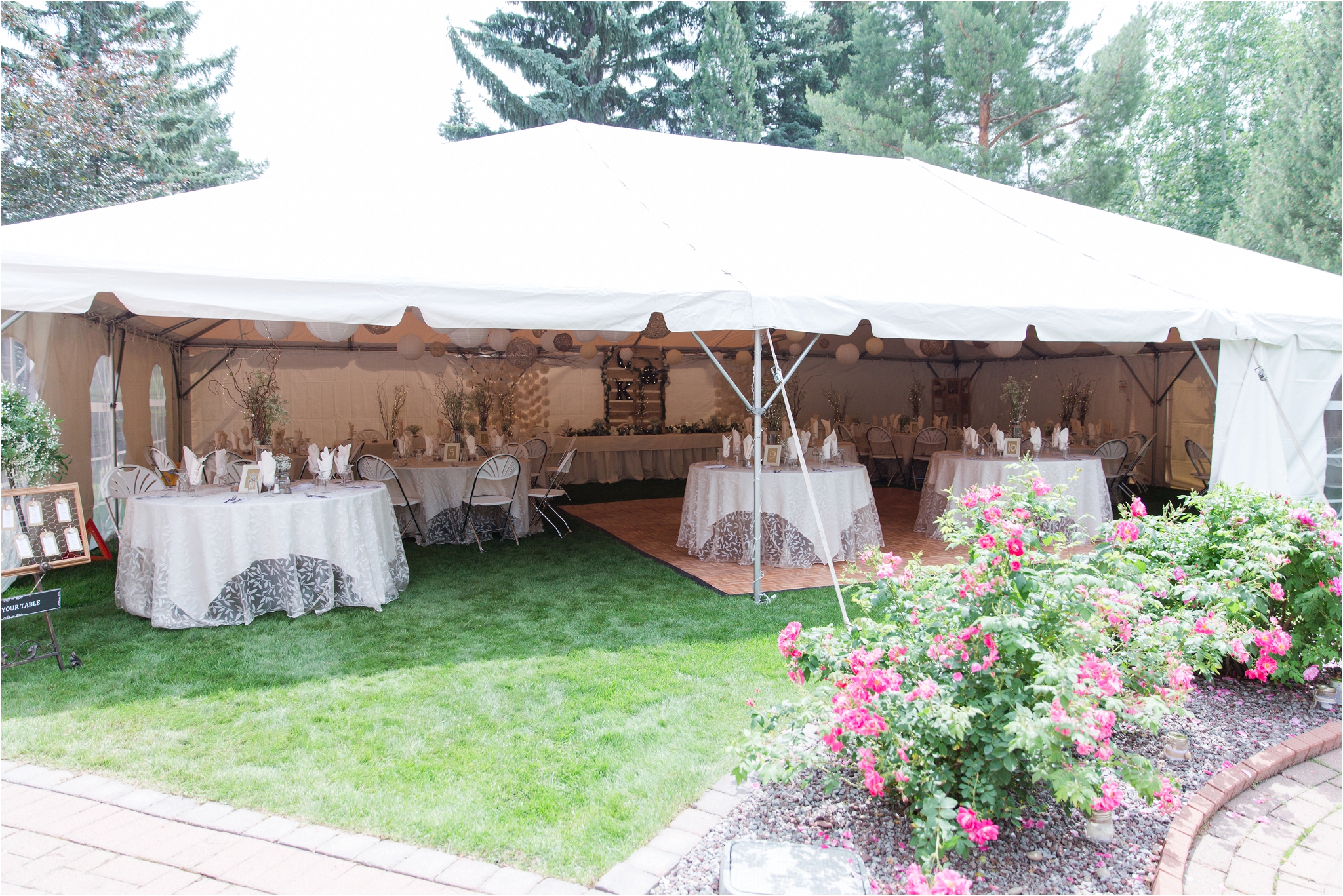 backyard tent wedding reception edmonton