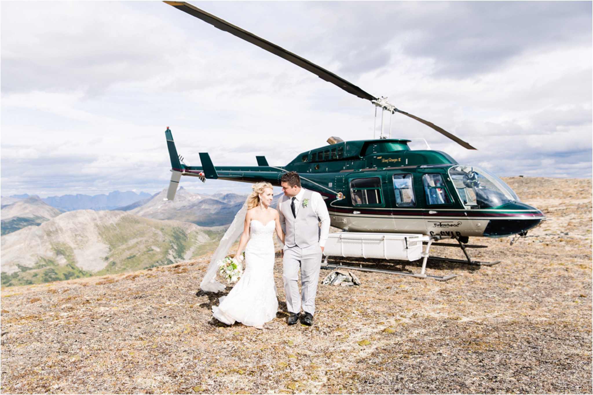mountain wedding photos helicopter wedding