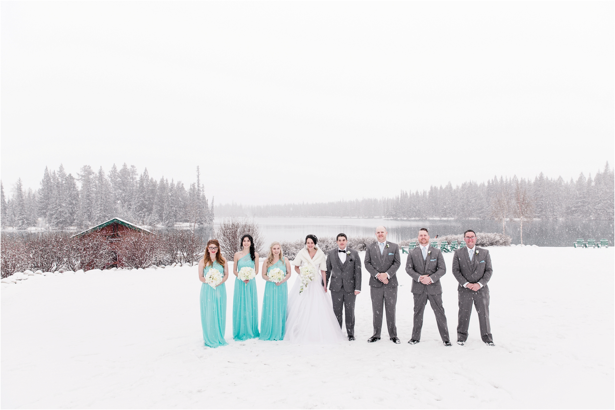 Fairmont Jasper Park Lodge Wedding Photos winter nc photography