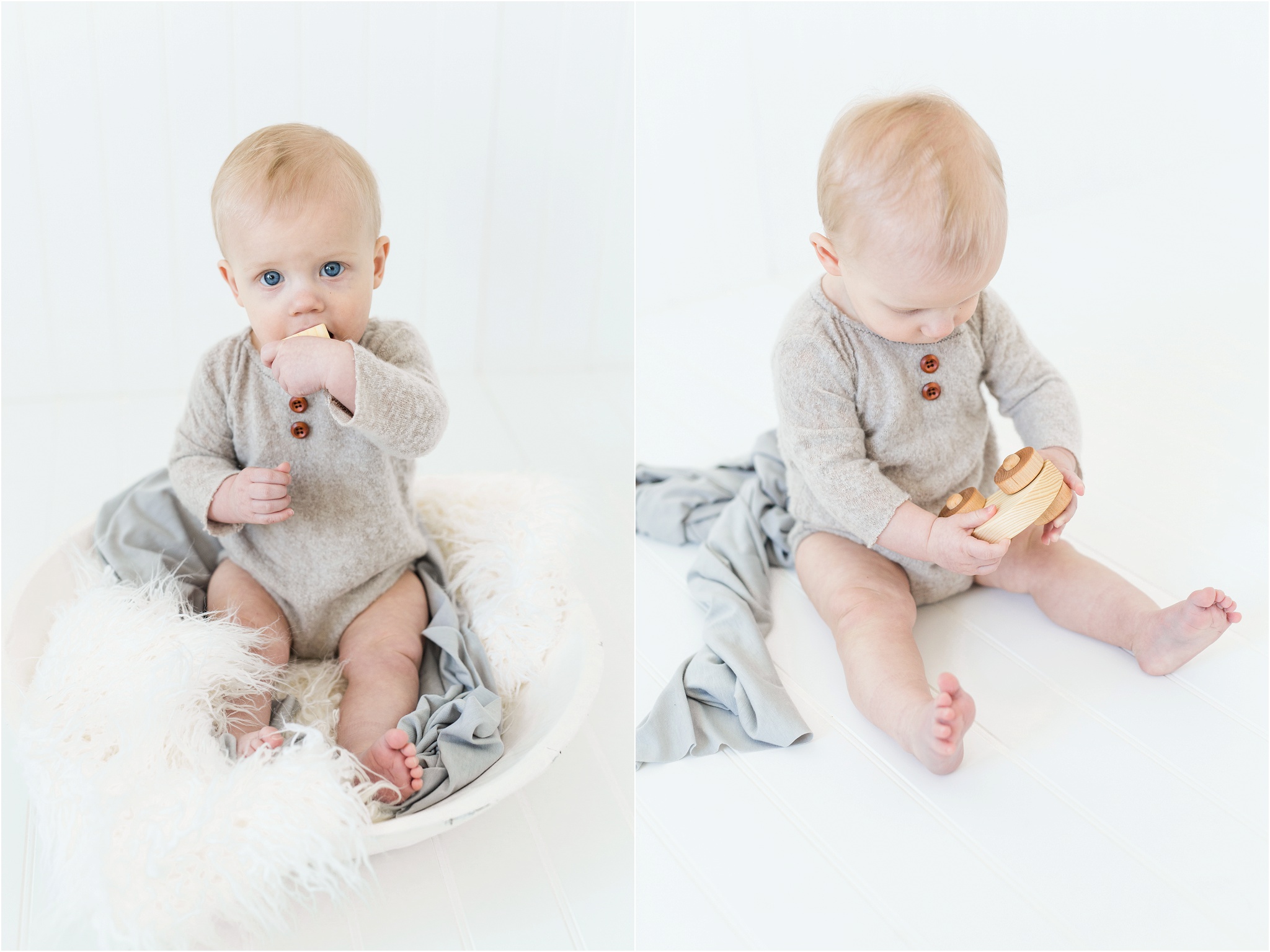 sitter session 6 month milestone nc photography
