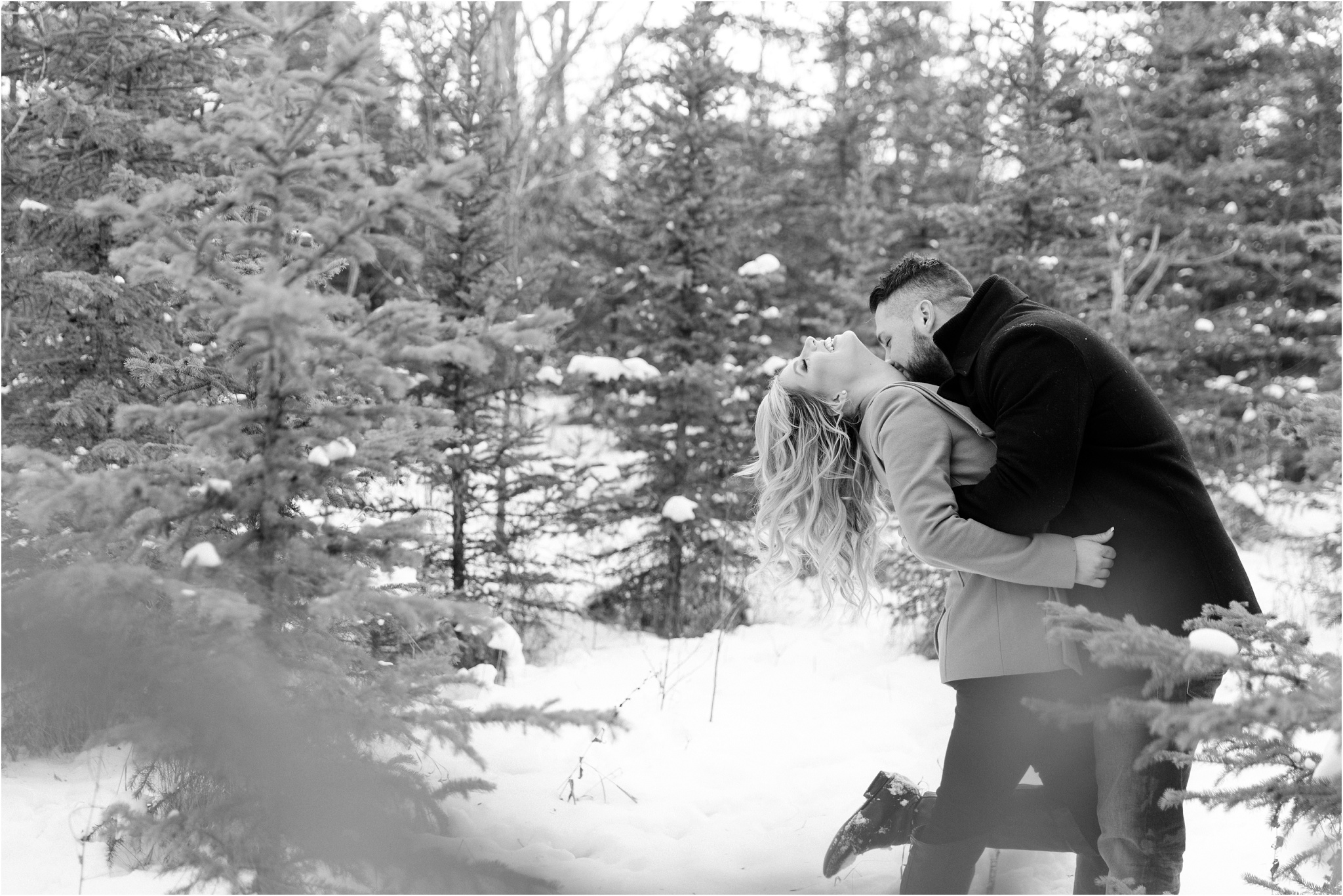 winter engagement photos, hermitage park, edmonton, nc photography