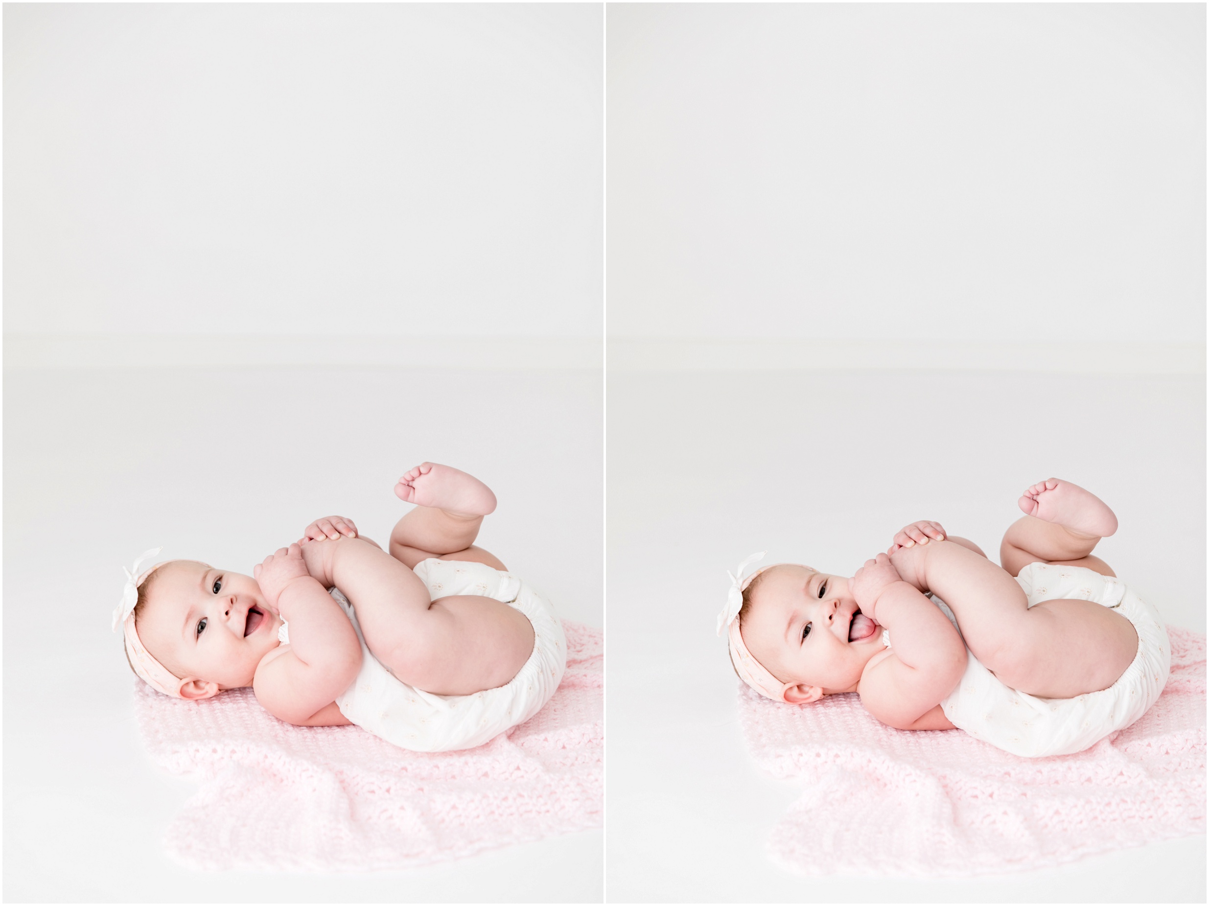 sitter session, 6 month session, edmonton newborn photographer, family photographer edmonton, nc photography, all white studio